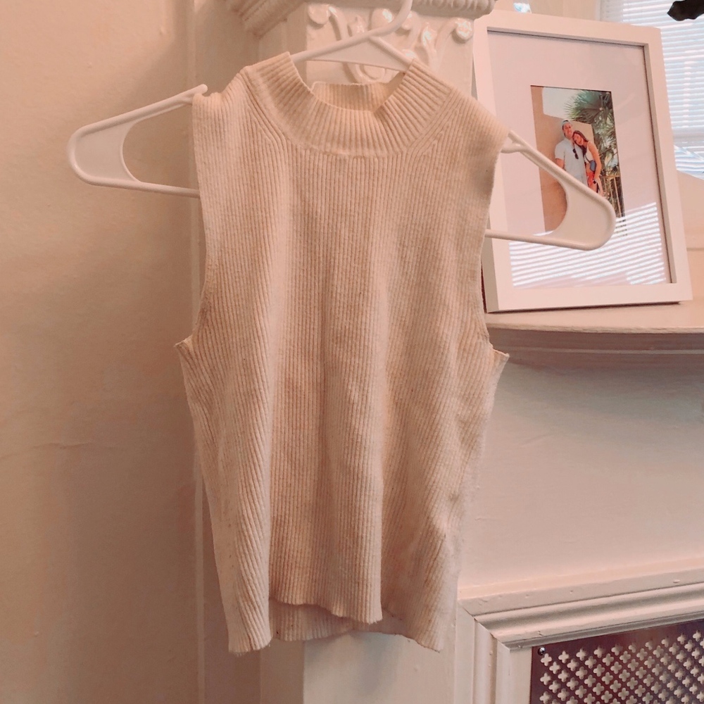 Simple white mock neck Brandy Melville